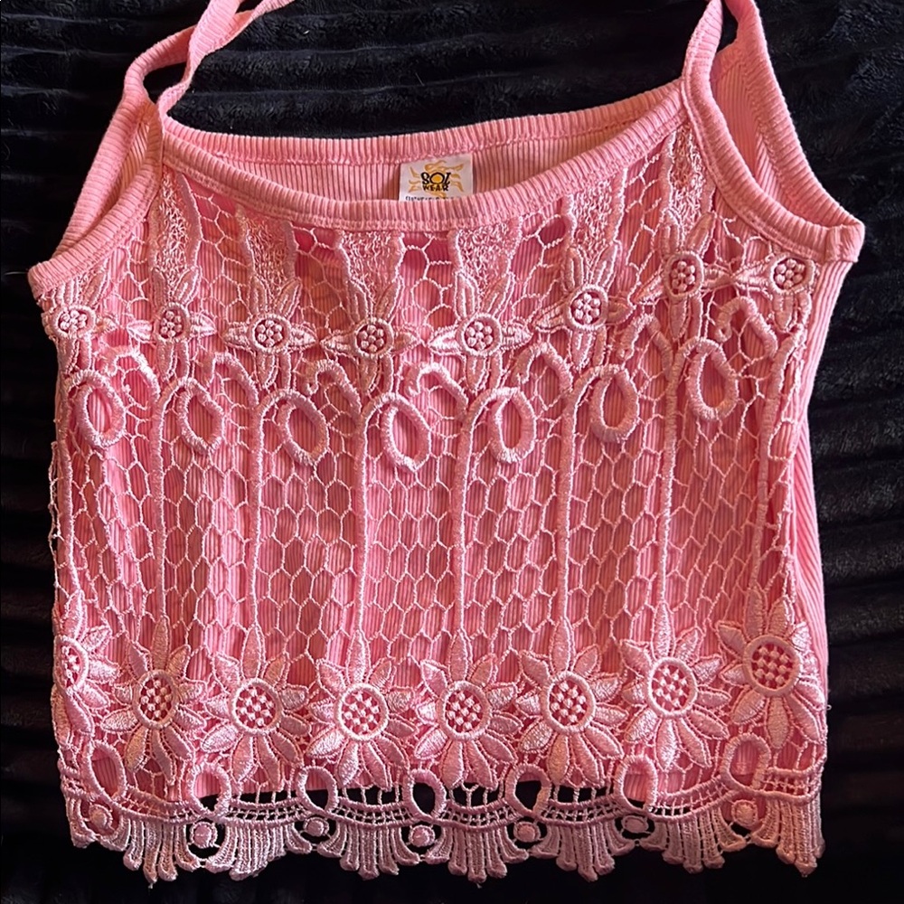 Pink Lace Women Top
